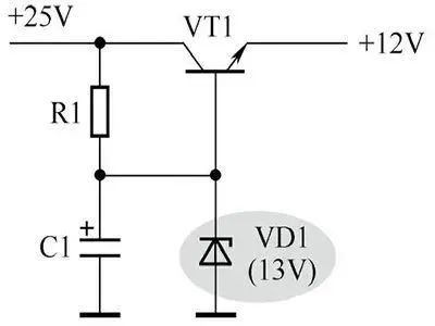 穩(wěn)壓二極管的應用電路