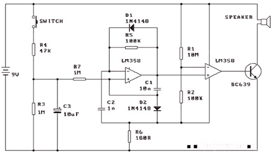 防盜報(bào)警器電路